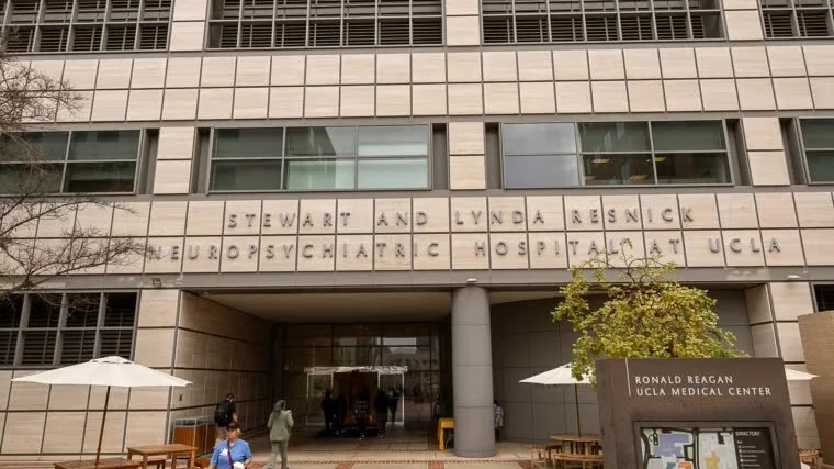 Exterior of Stewart and Lynda Resnick Neuropsychiatric Hospital at UCLA