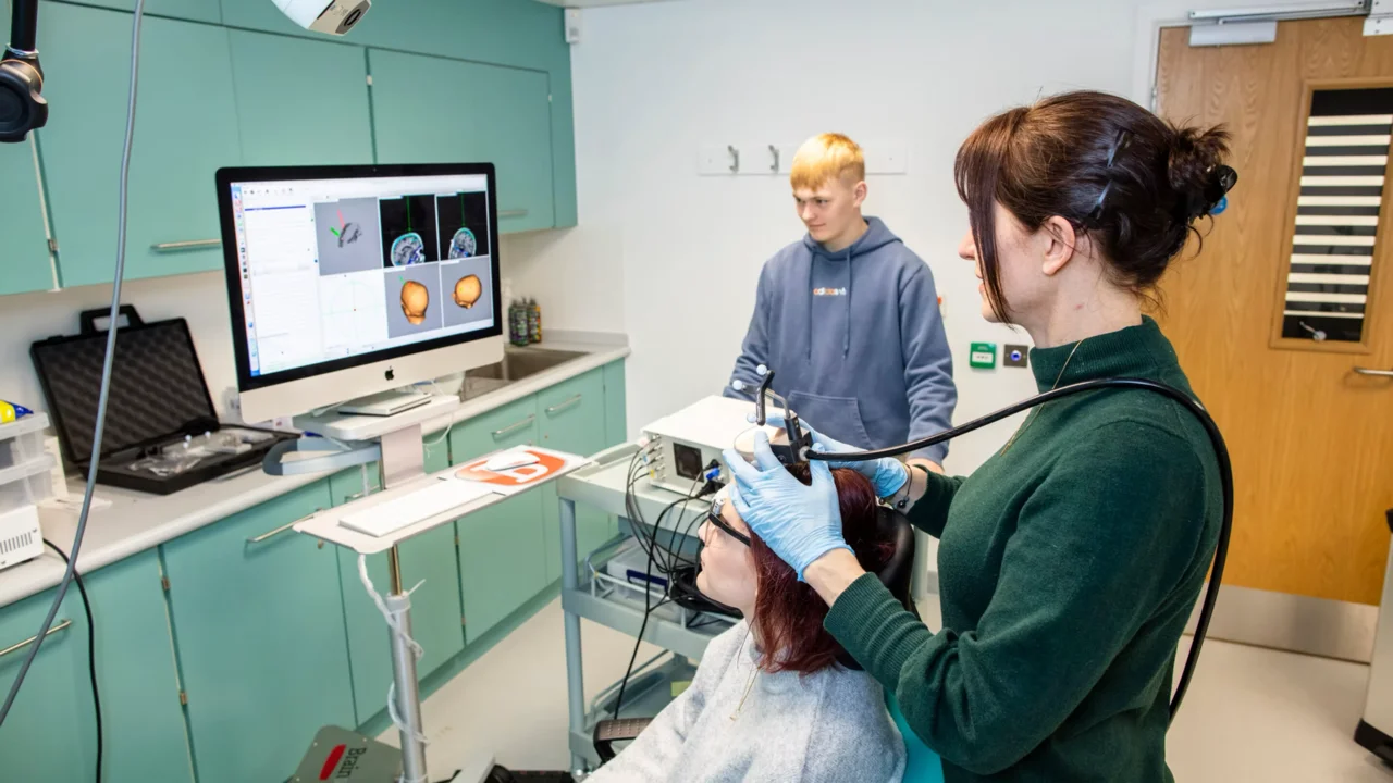 Brain scan at the Staglin Center for Cognitive Neuroscience