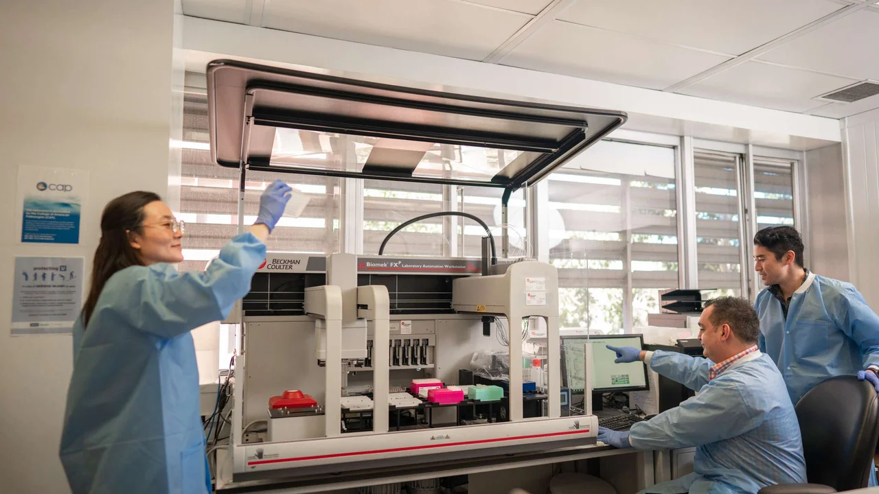 TCGB members working in the lab