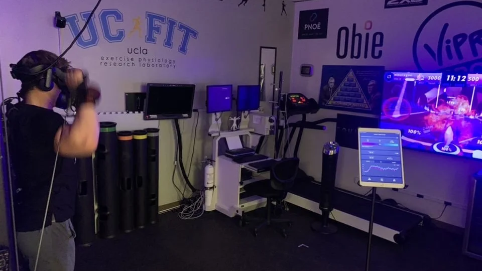 Man using VR at UC Fit Lab