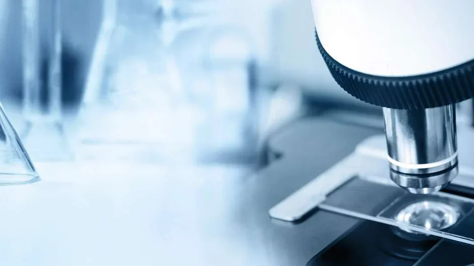 Microscope in lab