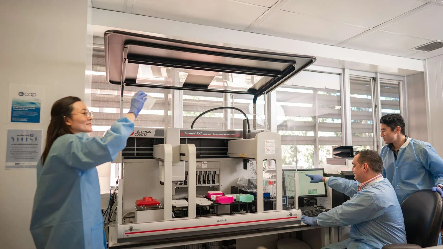 TCGB members working in the lab