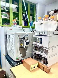 Agilent 1100 Series LC connected to a Thermo XL Orbitrap MS