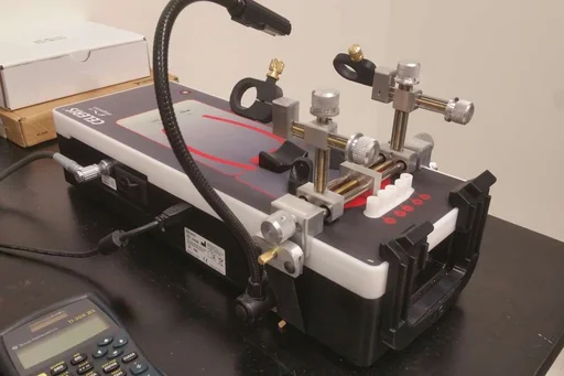 The integrated stage with the Celeris Electroretinogram instrument.