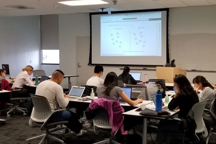 People working in the Collaboratory