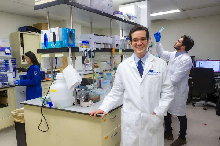 Jonathan P. Jacobs, MD, in lab