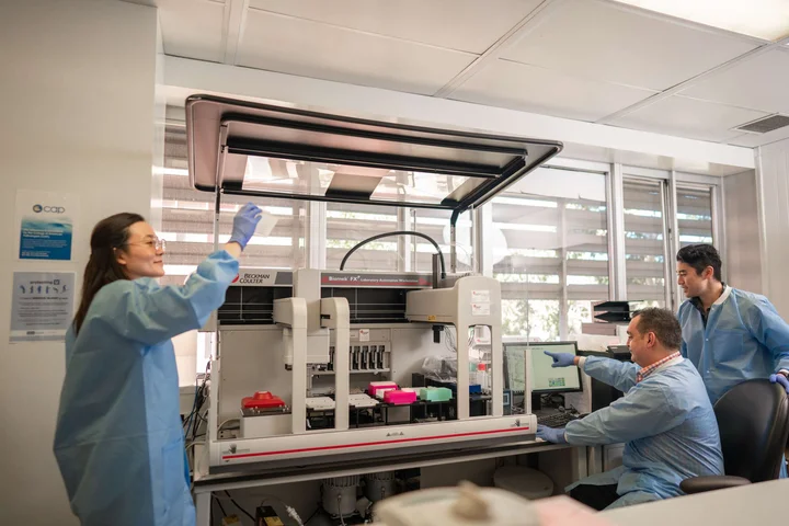 TCGB members working in the lab